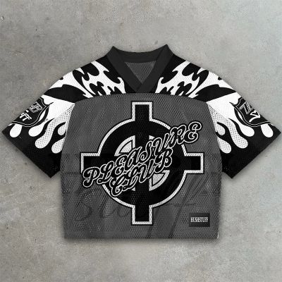 Hip Hop Print V-Neck Jersey