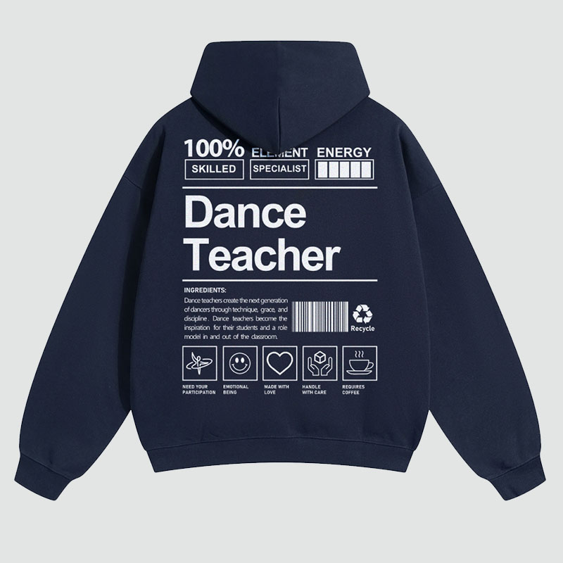 Dance Teacher Solid Color Hoodie