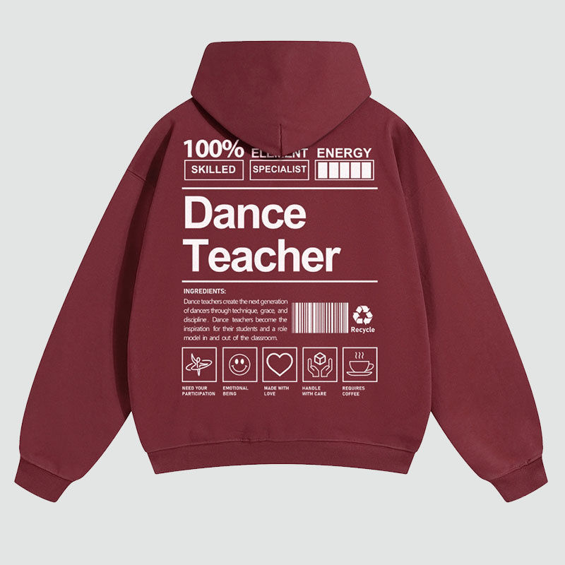 Dance Teacher Solid Color Hoodie