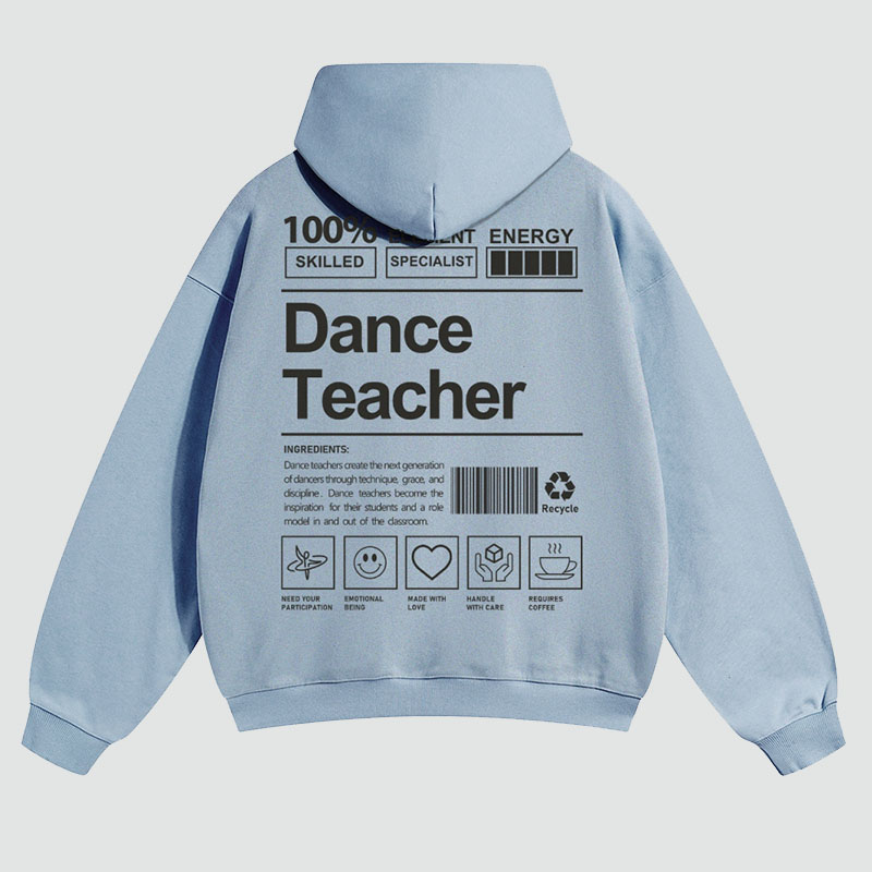 Dance Teacher Solid Color Hoodie