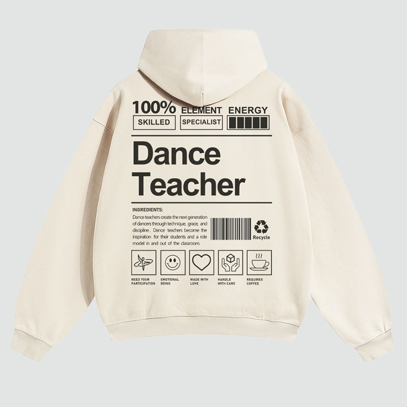 Dance Teacher Solid Color Hoodie