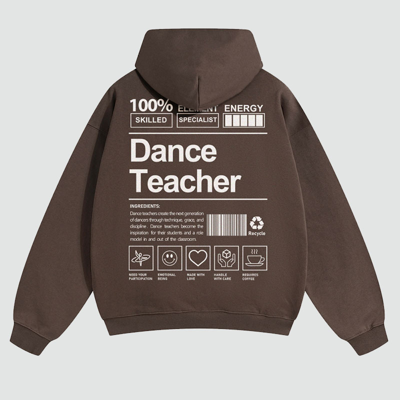 Dance Teacher Solid Color Hoodie