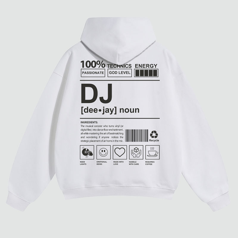 DJ Solid Color Hoodie