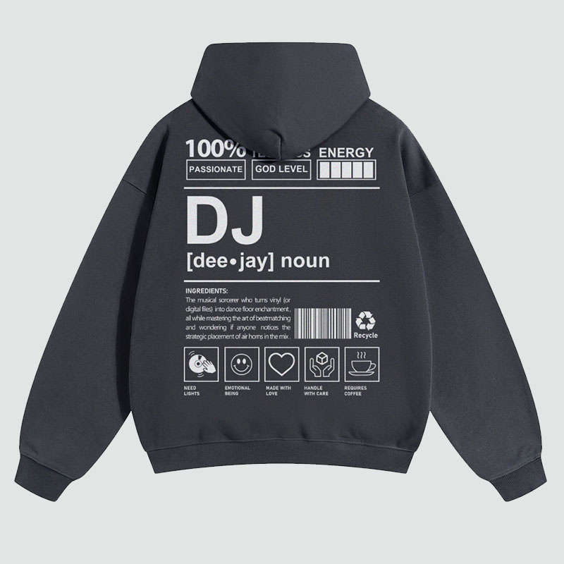 DJ Solid Color Hoodie