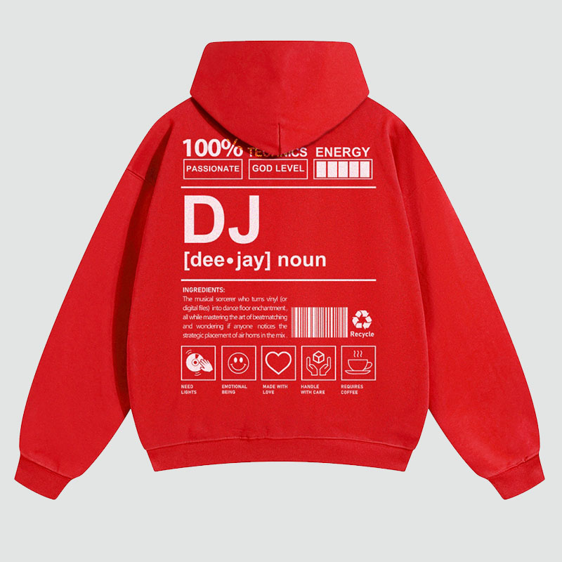 DJ Solid Color Hoodie