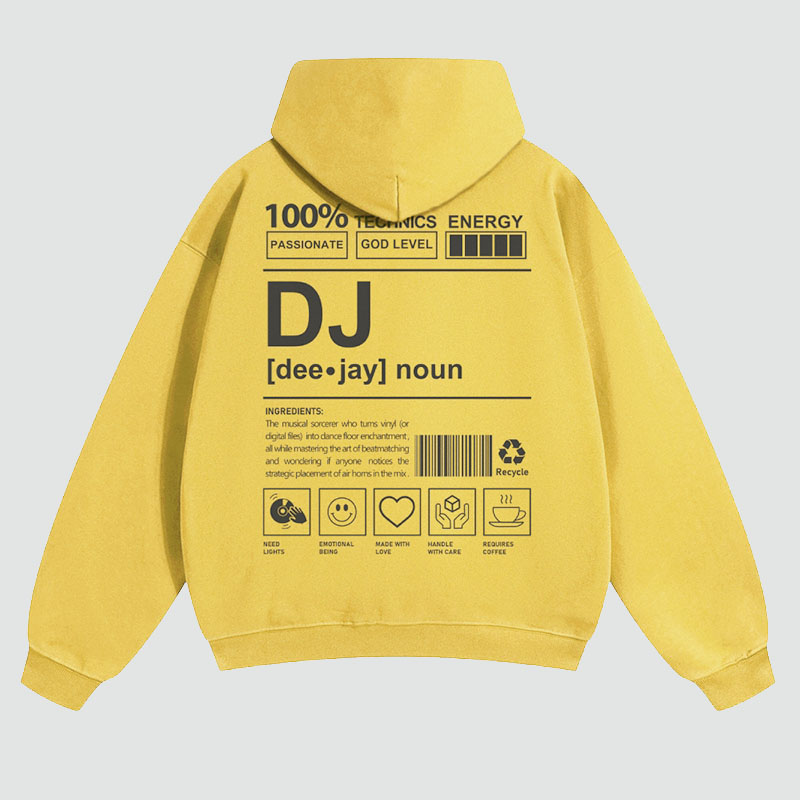 DJ Solid Color Hoodie