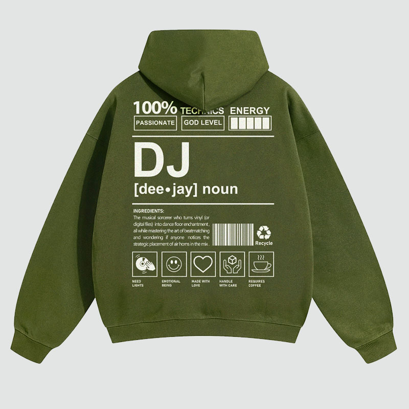 DJ Solid Color Hoodie