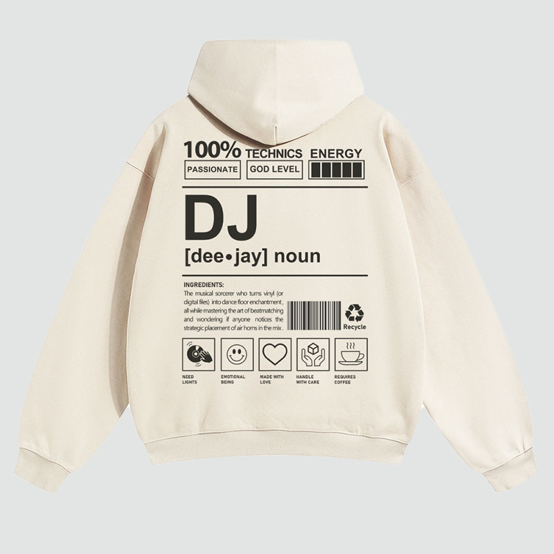 DJ Solid Color Hoodie