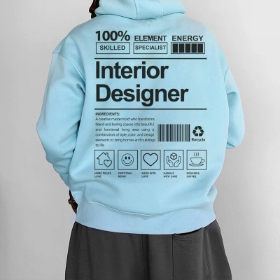 Interior Designer Solid Color Hoodie