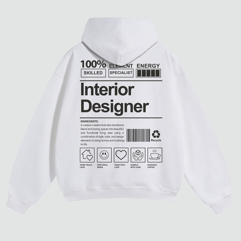 Interior Designer Solid Color Hoodie