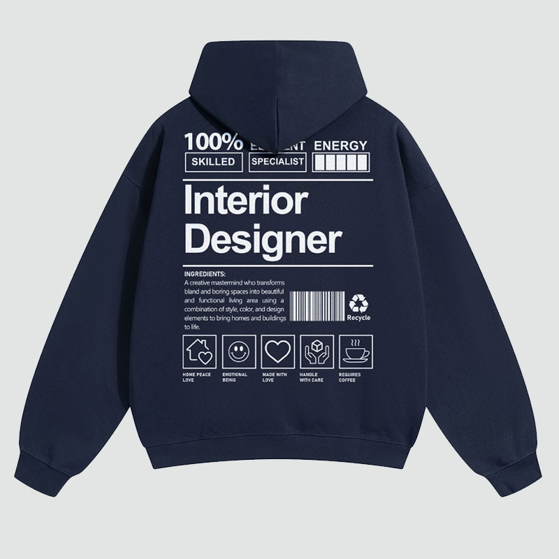 Interior Designer Solid Color Hoodie