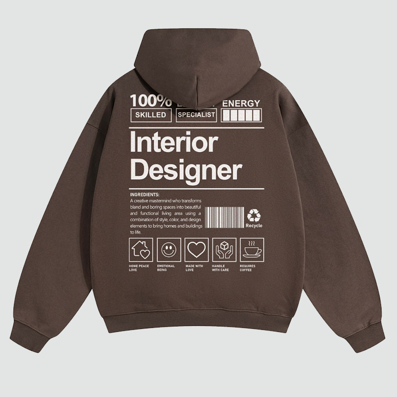 Interior Designer Solid Color Hoodie