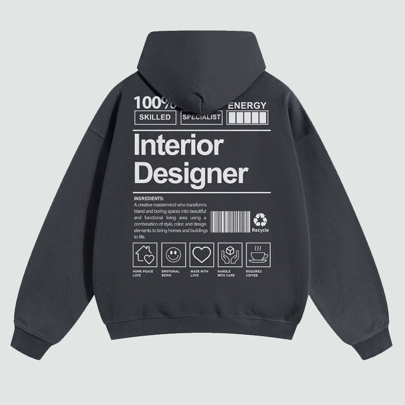 Interior Designer Solid Color Hoodie