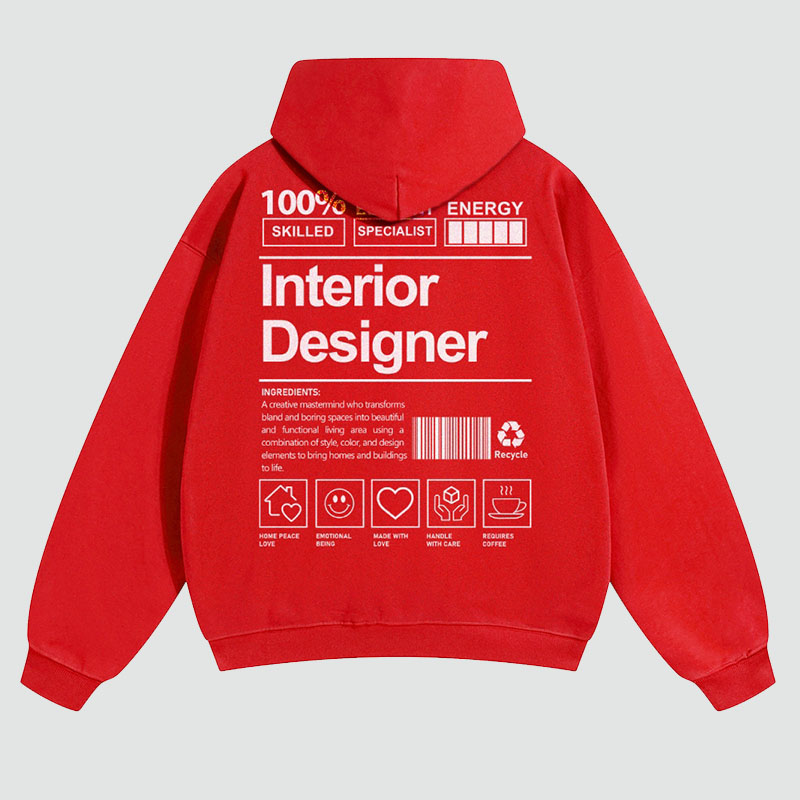 Interior Designer Solid Color Hoodie