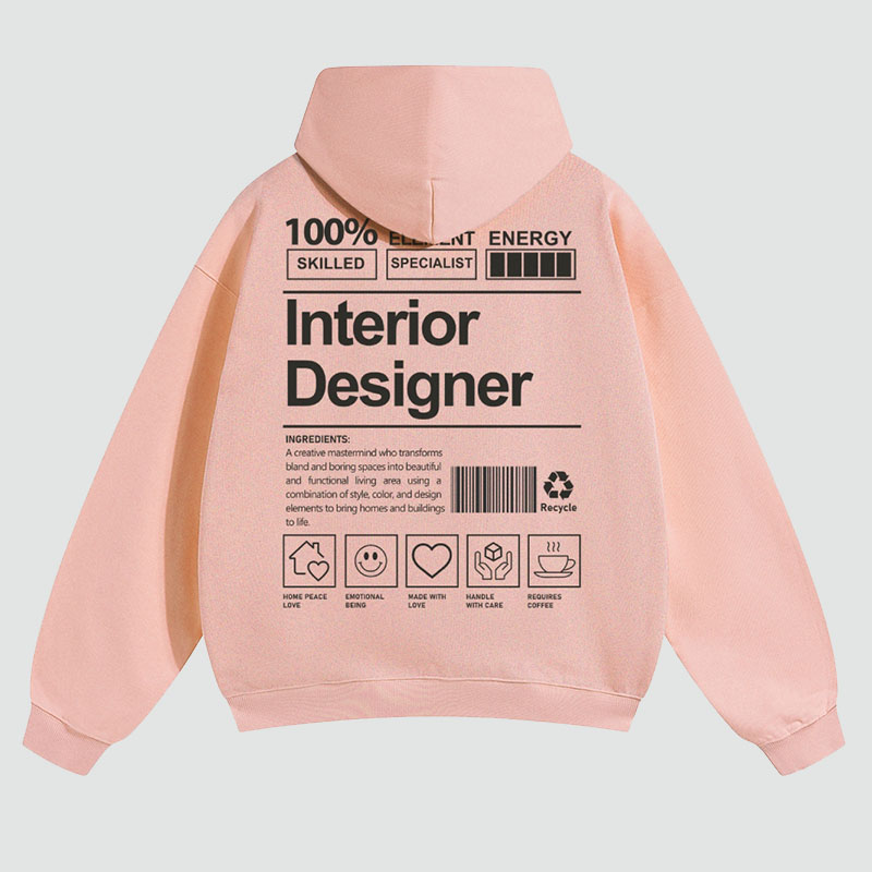 Interior Designer Solid Color Hoodie