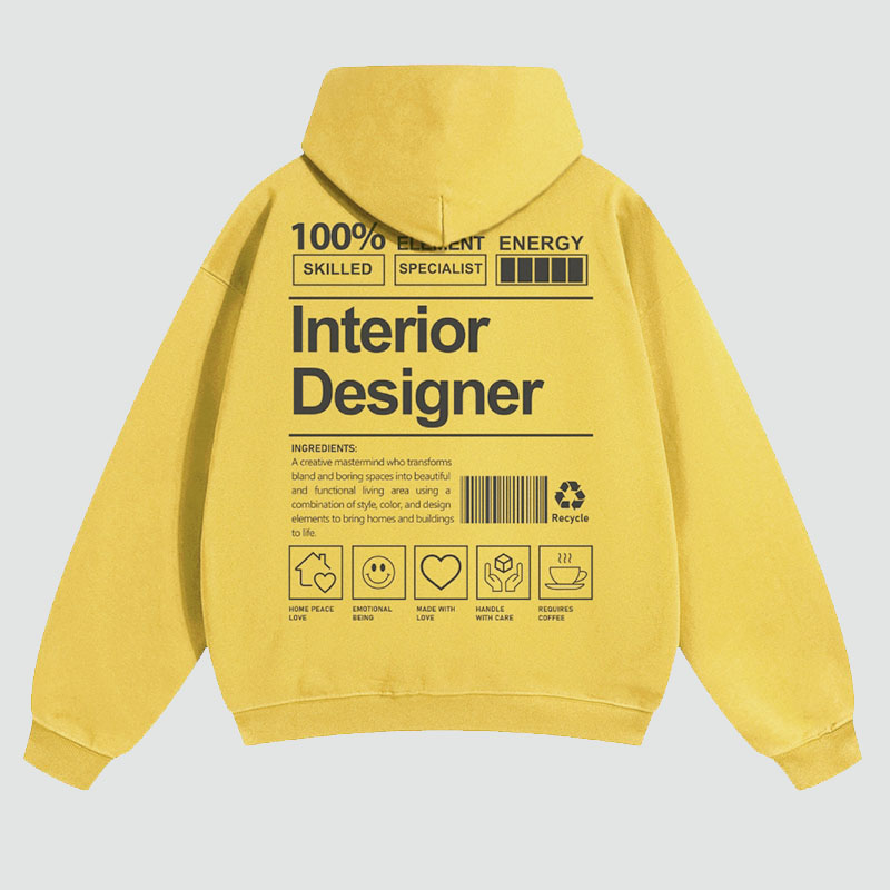 Interior Designer Solid Color Hoodie