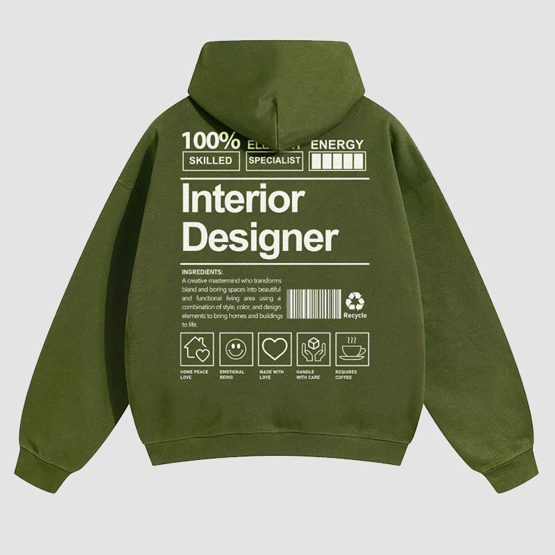 Interior Designer Solid Color Hoodie