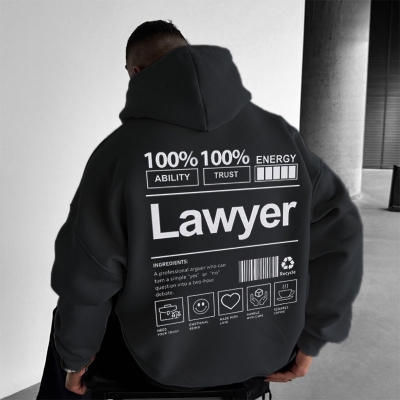 Lawyer Solid Color Hoodie