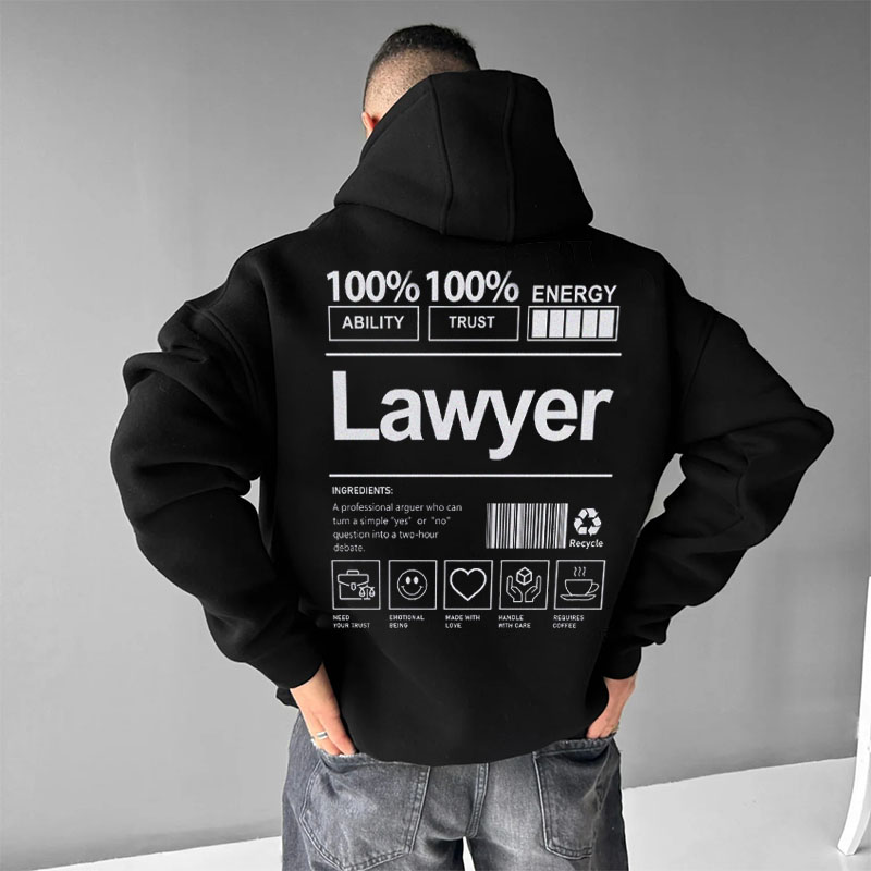 Lawyer Solid Color Hoodie