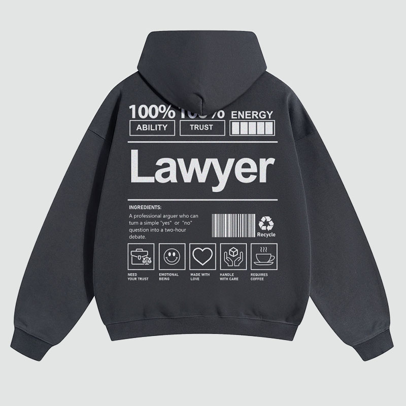 Lawyer Solid Color Hoodie