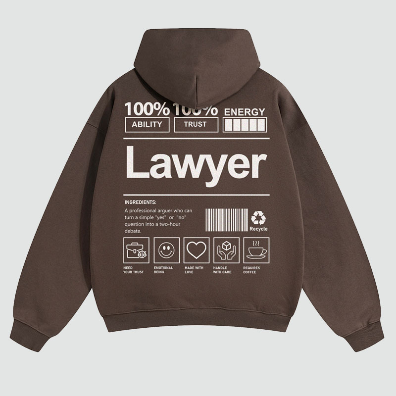 Lawyer Solid Color Hoodie