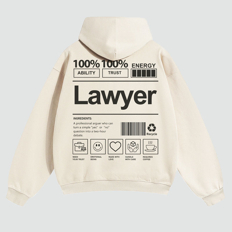 Lawyer Solid Color Hoodie