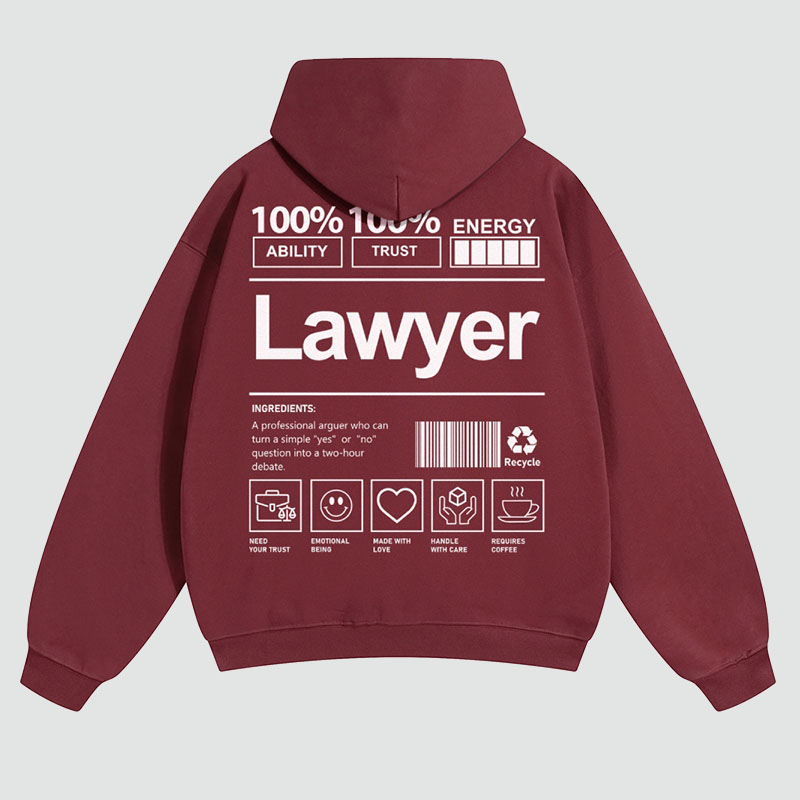 Lawyer Solid Color Hoodie