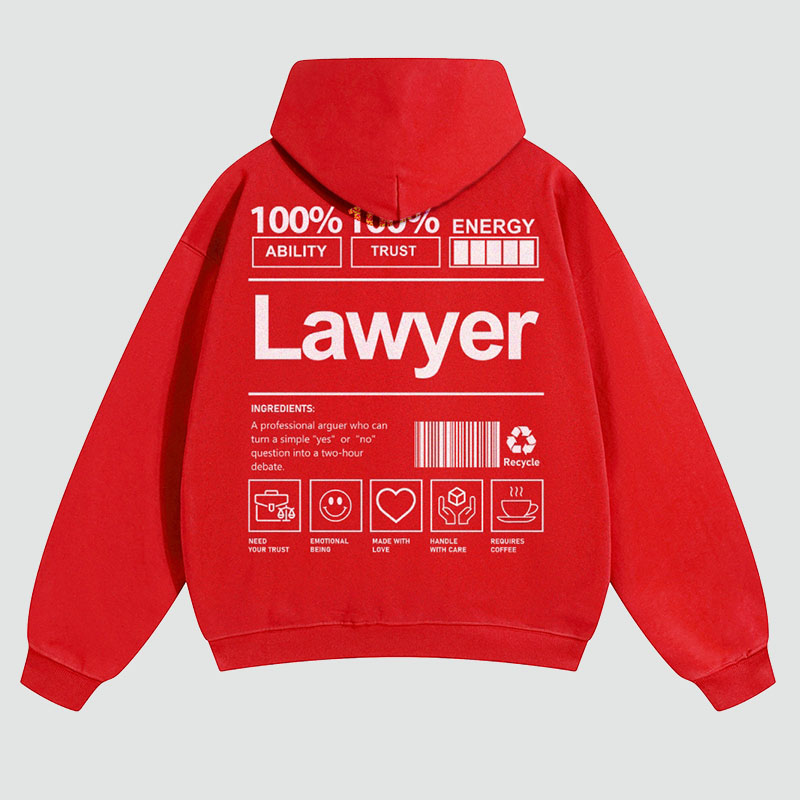 Lawyer Solid Color Hoodie