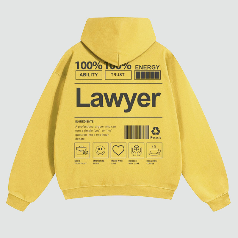 Lawyer Solid Color Hoodie