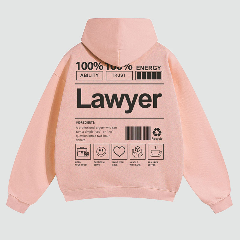 Lawyer Solid Color Hoodie