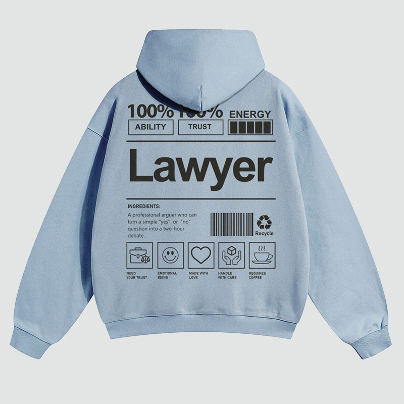 Lawyer Solid Color Hoodie