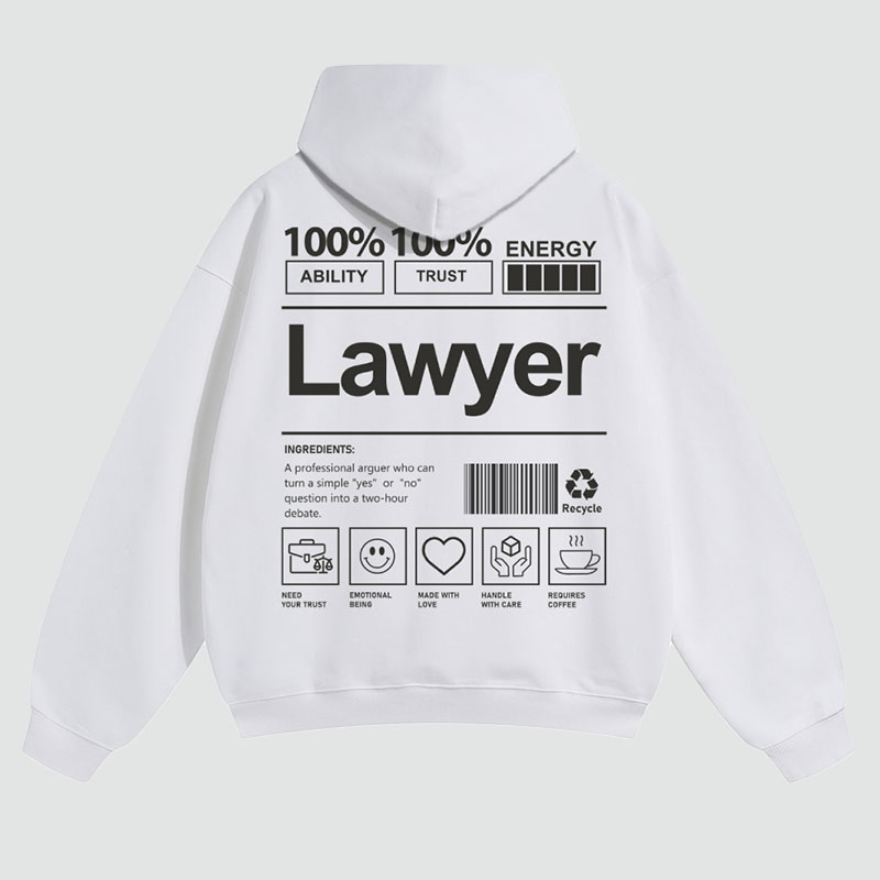 Lawyer Solid Color Hoodie