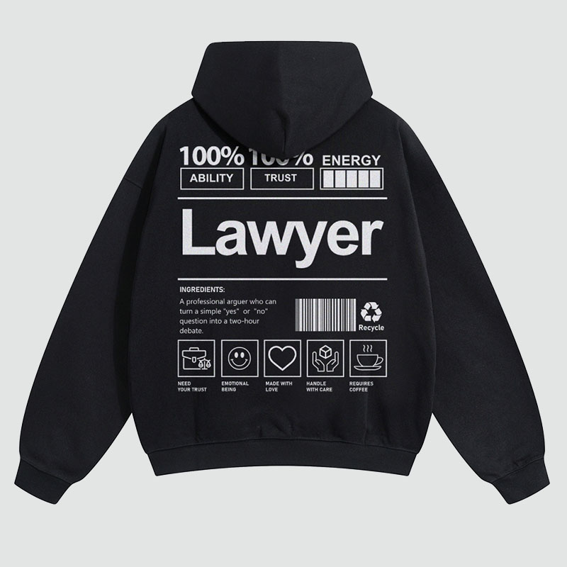 Lawyer Solid Color Hoodie