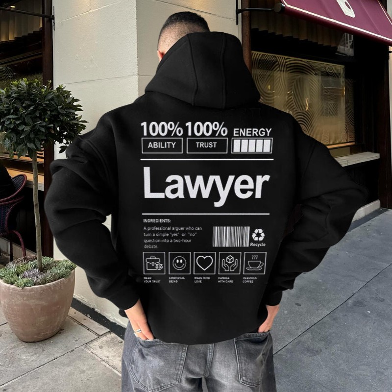 Lawyer Solid Color Hoodie