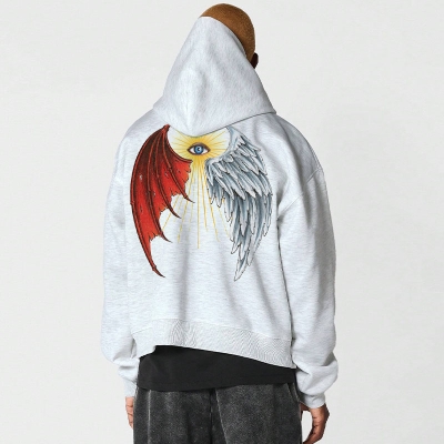 Unisex Good and Evil Print Hoodie