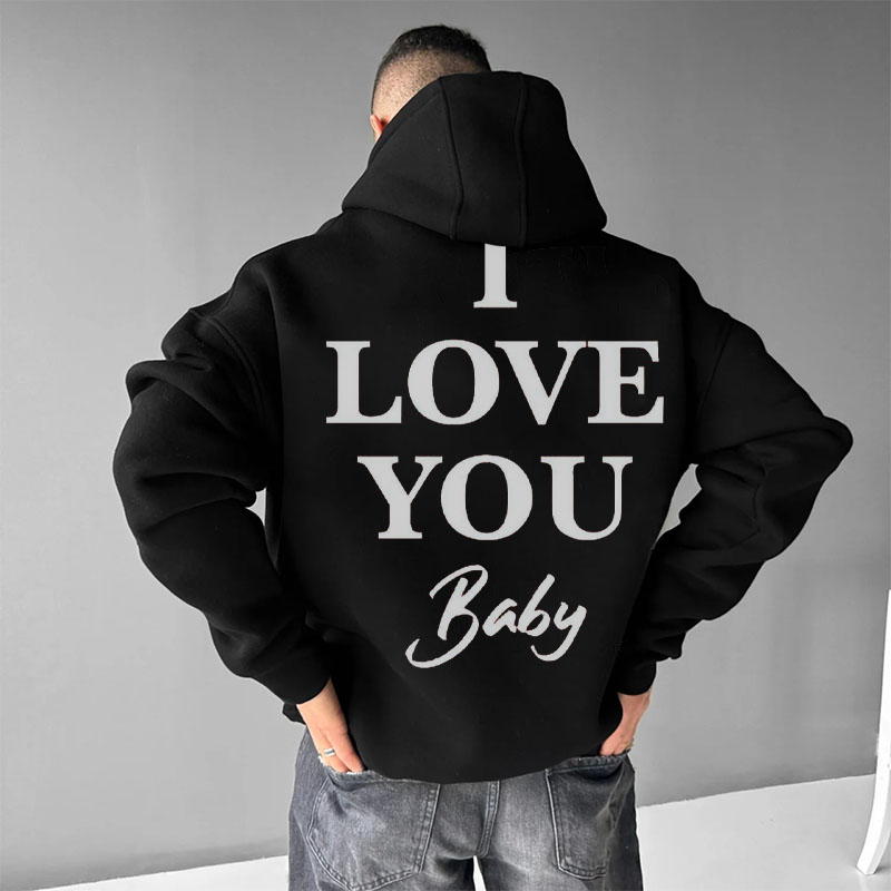 Unisex Couple Printed Hoodie