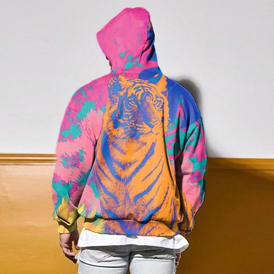 Colorful Tiger Zipper Hoodie