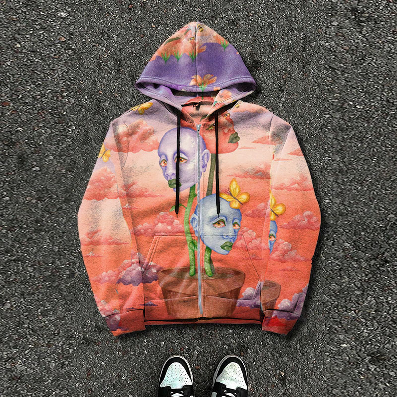 Art Graffiti Zipper Hoodie