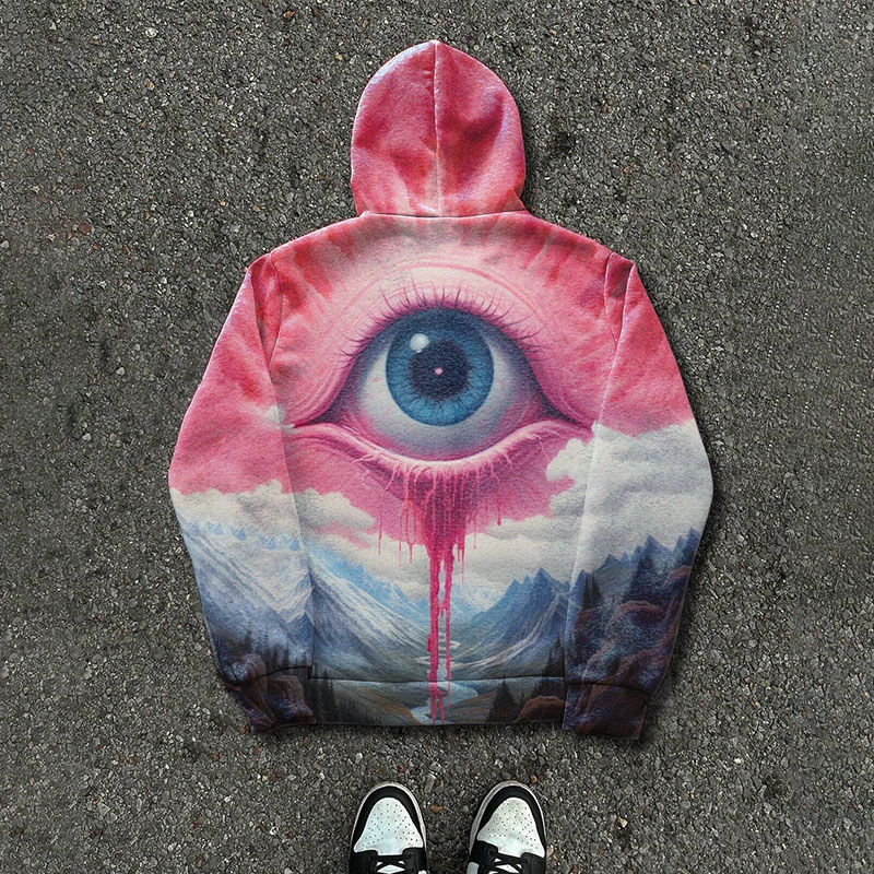 Unisex Art Graffiti Zipper Hoodie