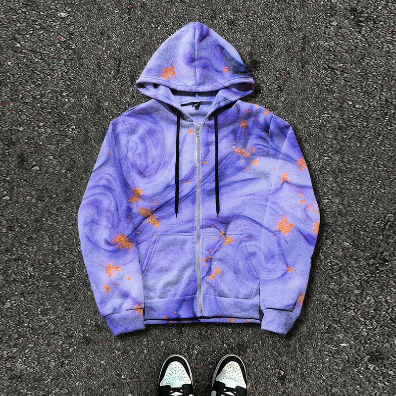 Unisex Art Graffiti Zipper Hoodie