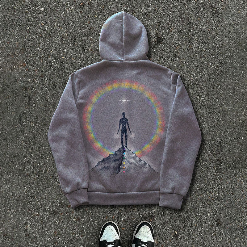 Unisex Art Graffiti Zipper Hoodie