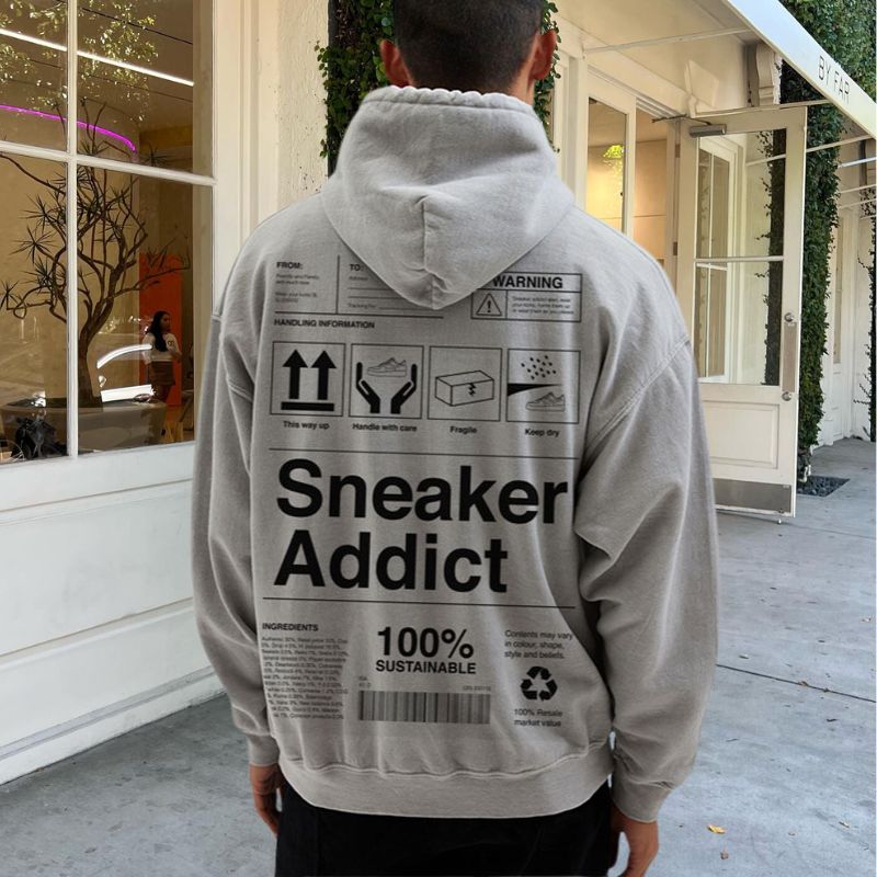 Sneaker Addict Printed Hoodie