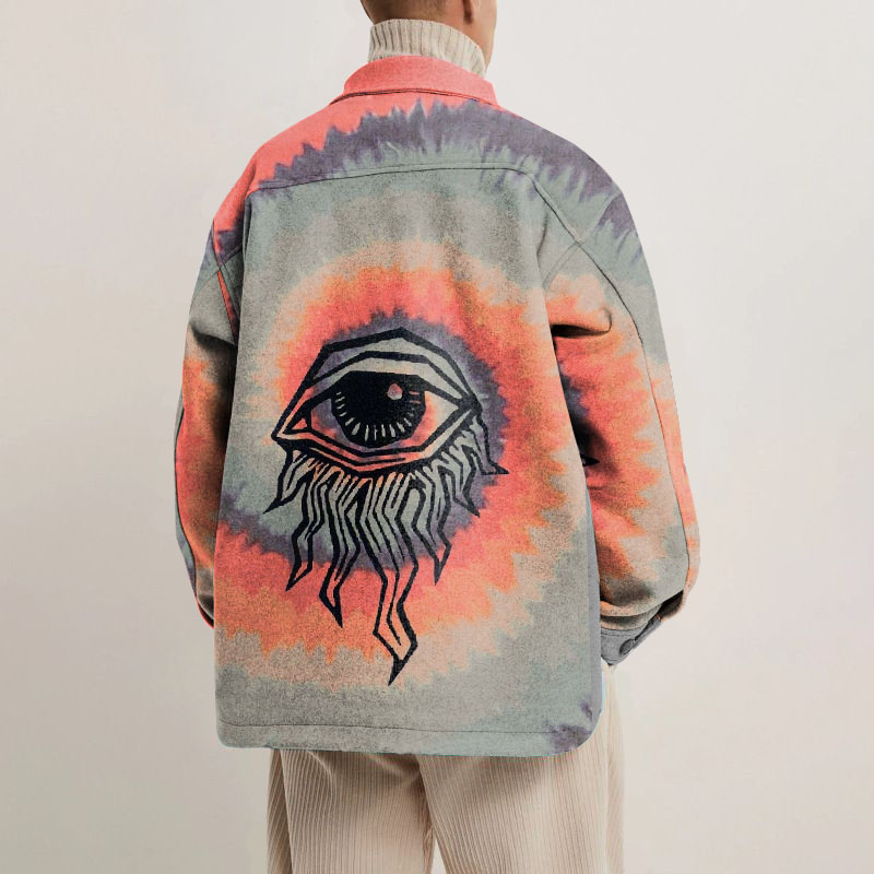 Tie-Dye Eye Element Shirt Jacket