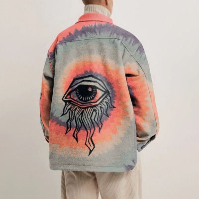 Tie-Dye Eye Element Shirt Jacket