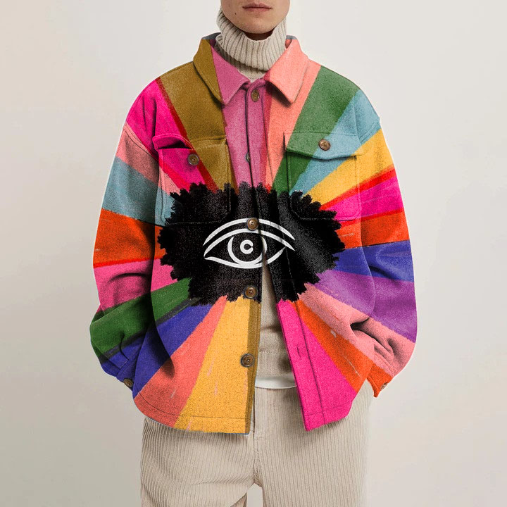 Rainbow Eyes Graffiti Shirt Jacket