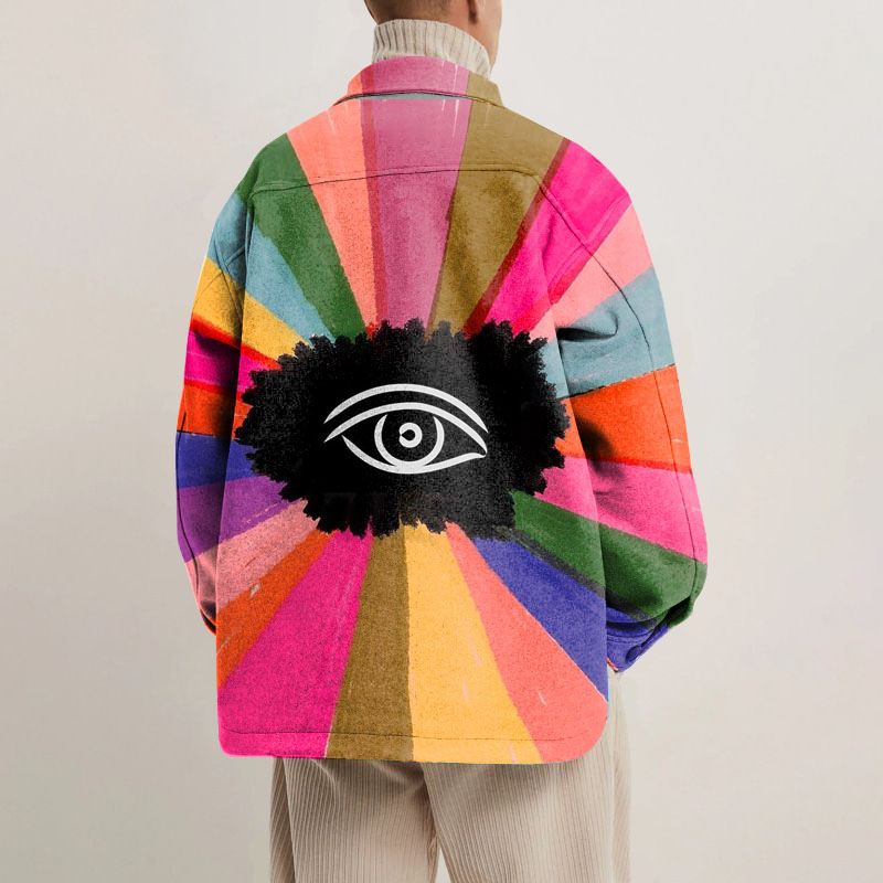 Rainbow Eyes Graffiti Shirt Jacket