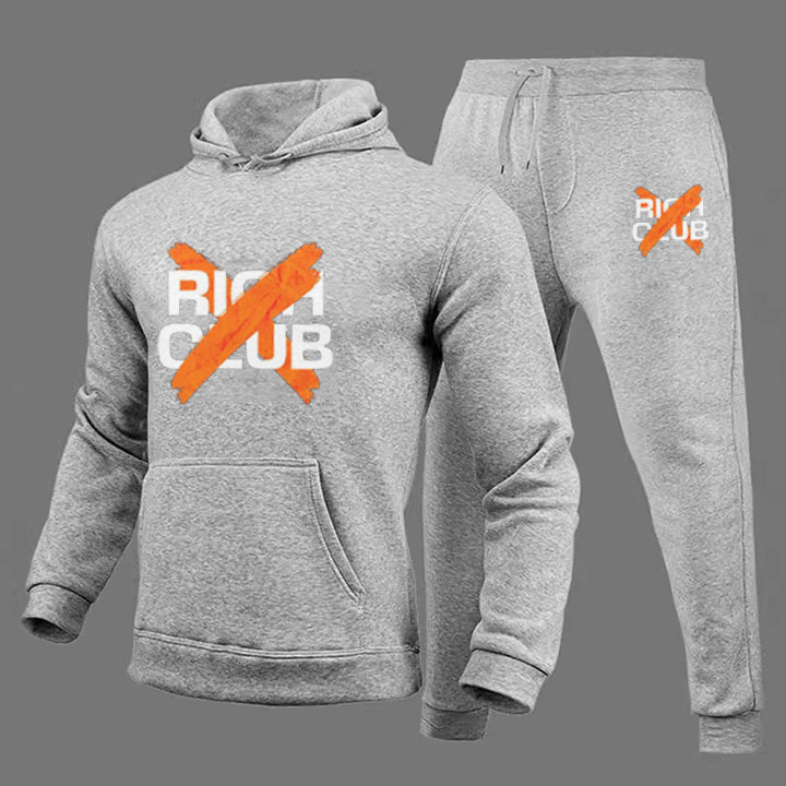 Hip Hop Letter Print Hoodie Set