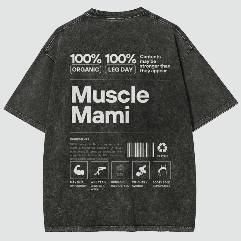 Muscle Mami Vintage Snowflake Washed T-Shirt