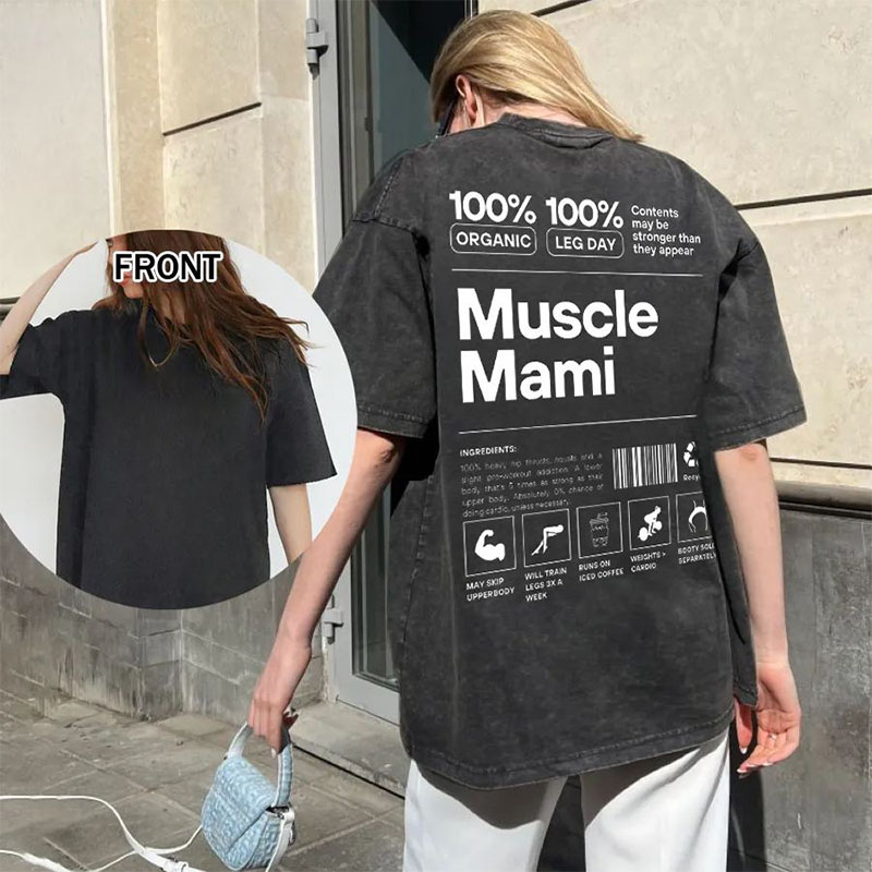 Muscle Mami Vintage Snowflake Washed T-Shirt