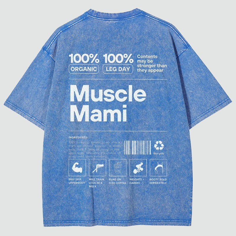 Muscle Mami Vintage Snowflake Washed T-Shirt